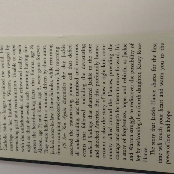 Jackie hance I'll see you again memoir hardback book autobiography - Picture 3 of 5